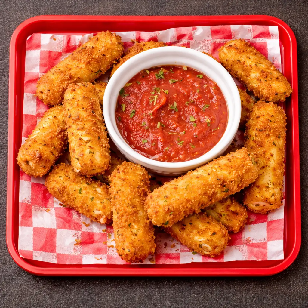 Mozzarella Sticks at Top Donair Beaumont - golden crispy mozzarella sticks, popular side dish with donair and shawarma